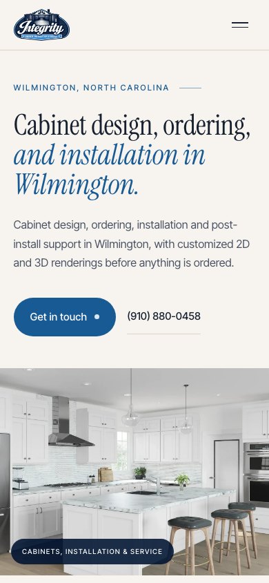 The new homepage on a phone