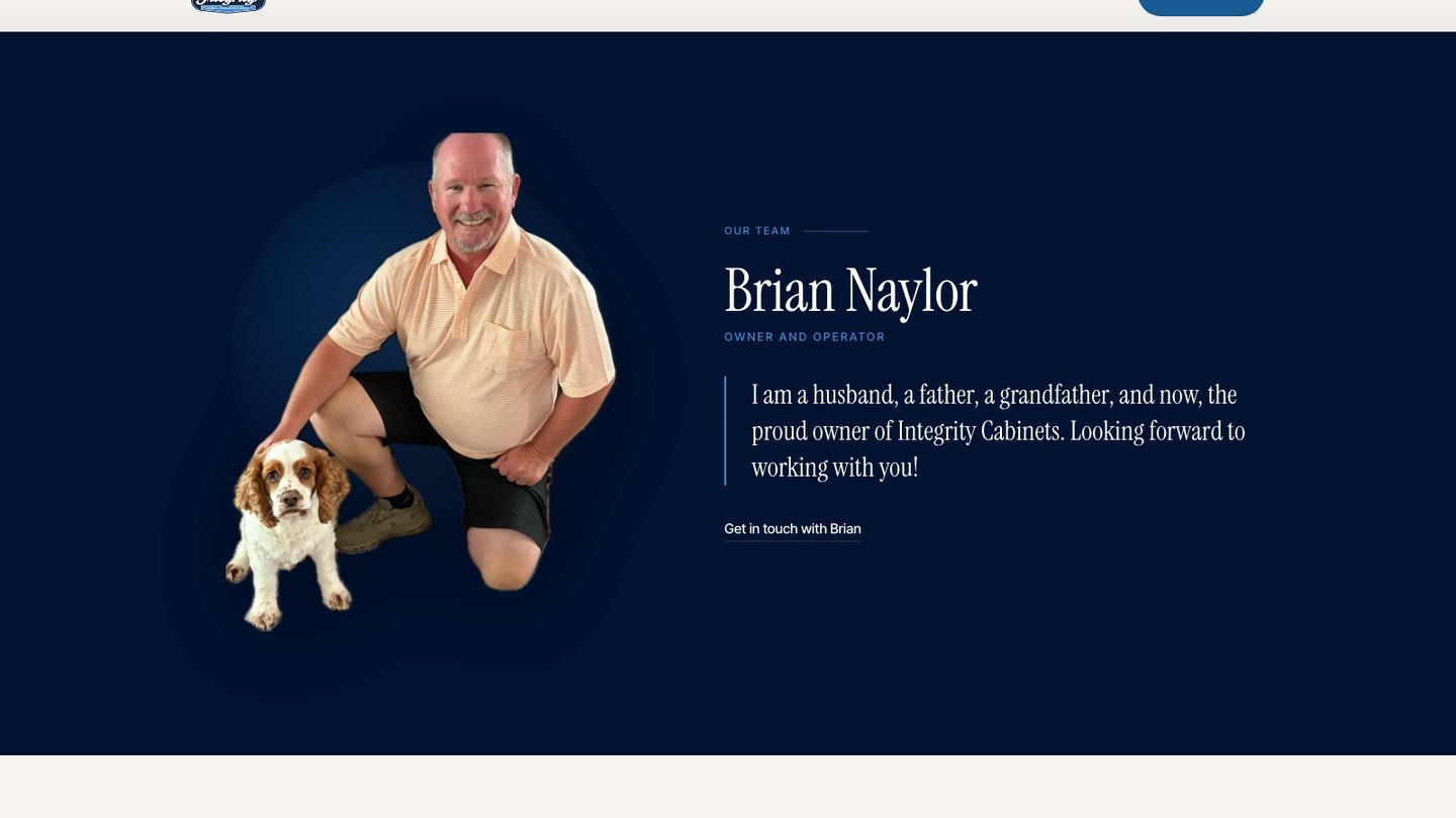 The owner section of the new homepage